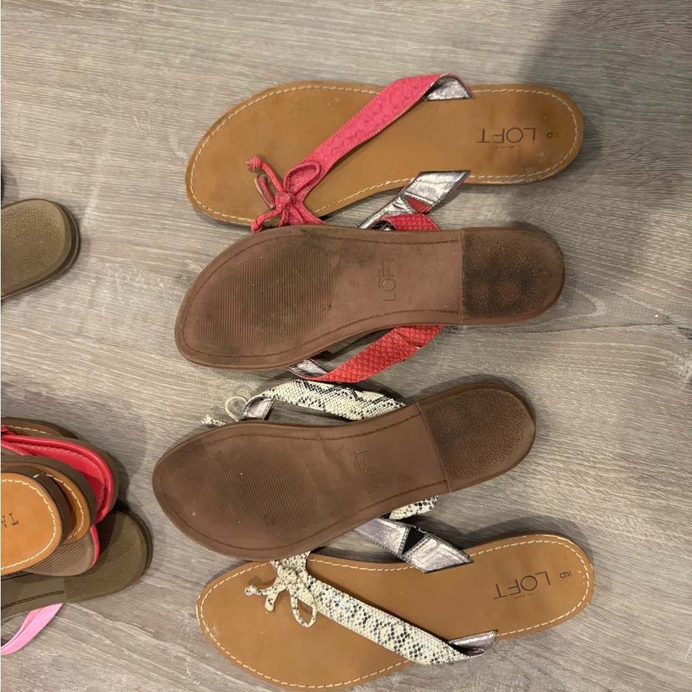 LOFT Pink and Silver Sandals with Classic Design